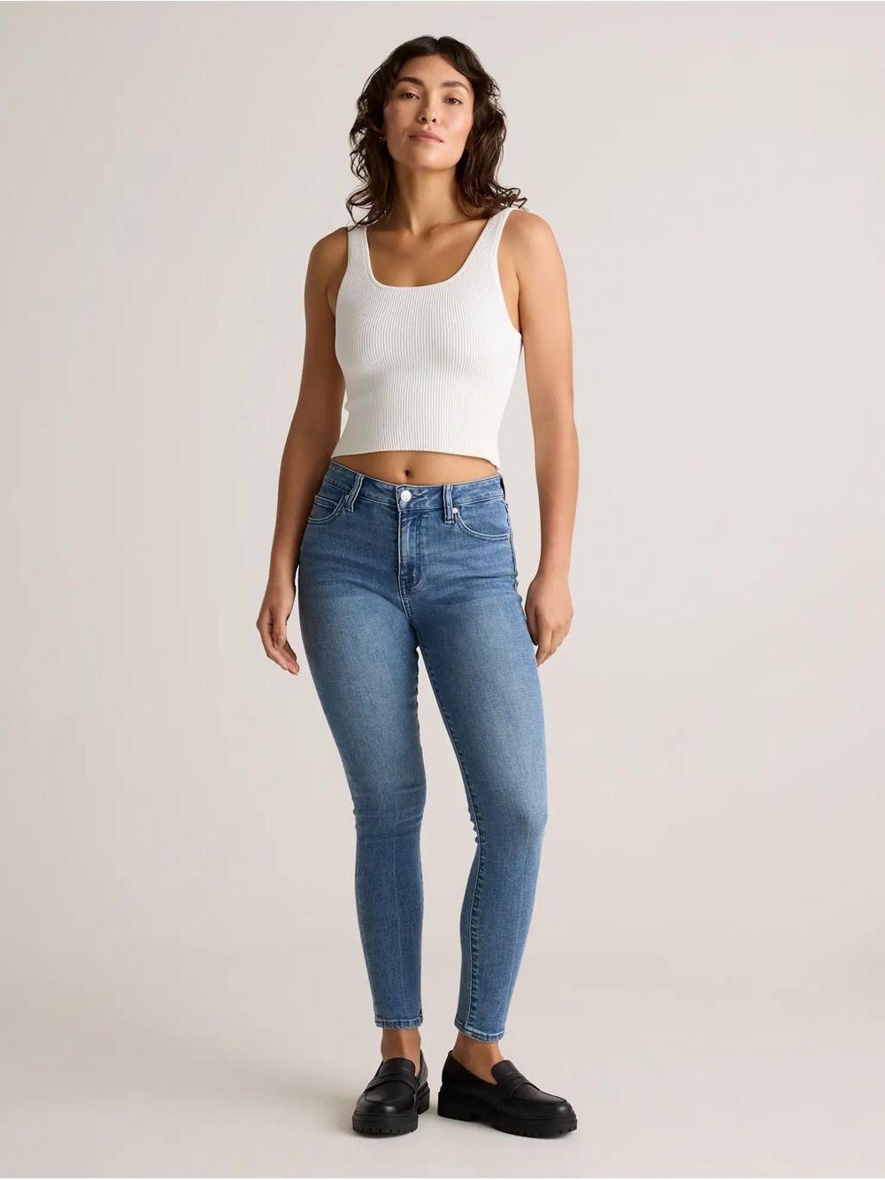Quince Bella Stretch Skinny Jean. Size 27. NWT. MSRP $219 Color - Seaside Blue